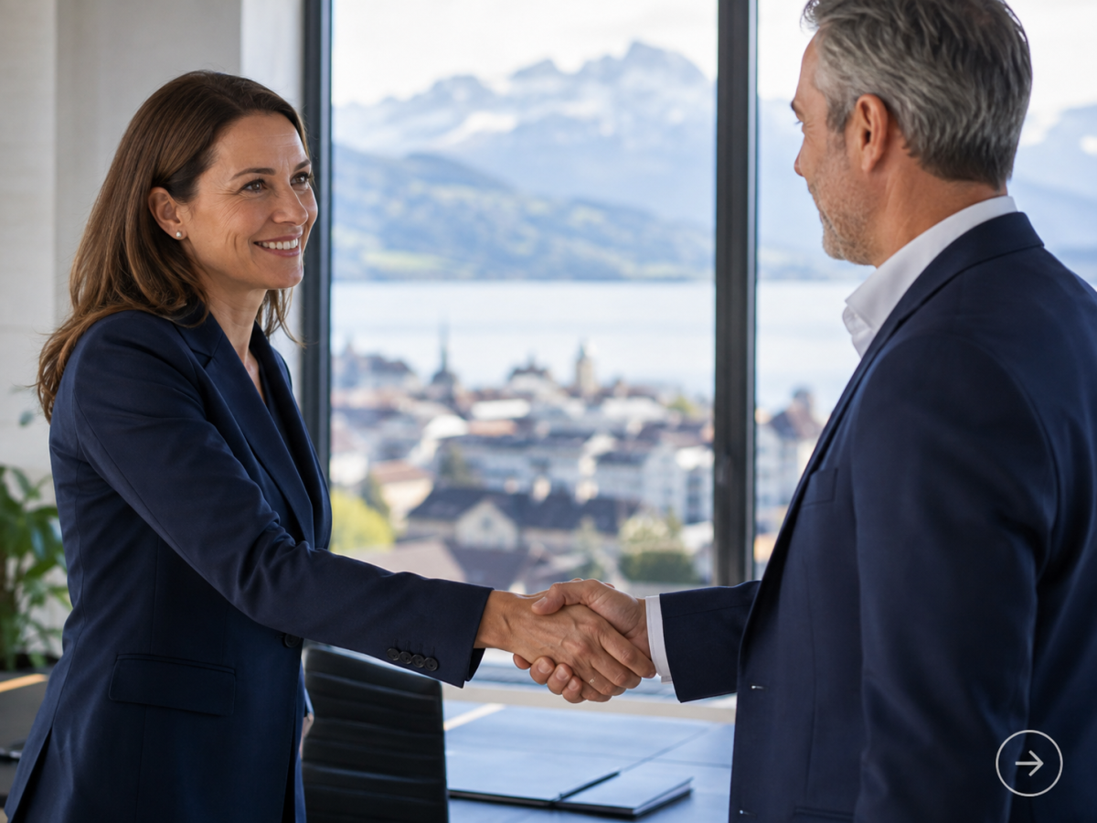 Bereit für den nächsten Schritt Persönliche Beratung und Handschlag bei SOF Capital, unabhängige Hypothekenberatung Zug